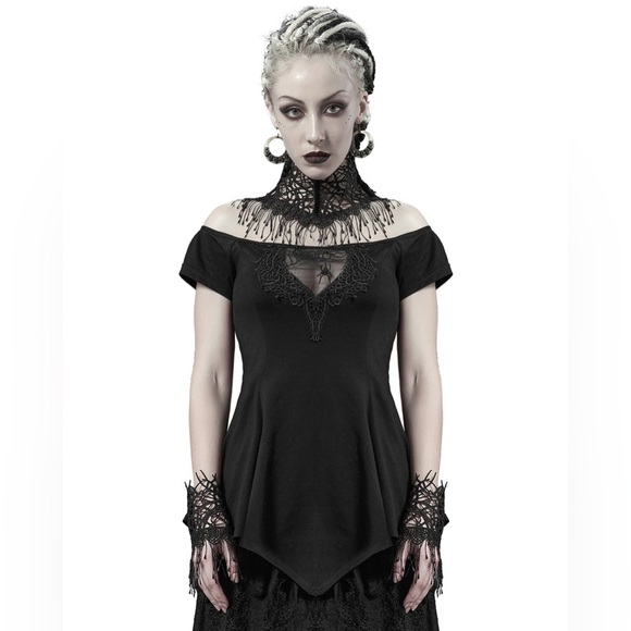 Punk Rave Spiderweb Top - Picture 3 of 6